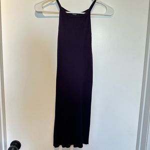 Forever 21 dark purple ribbed midi dress